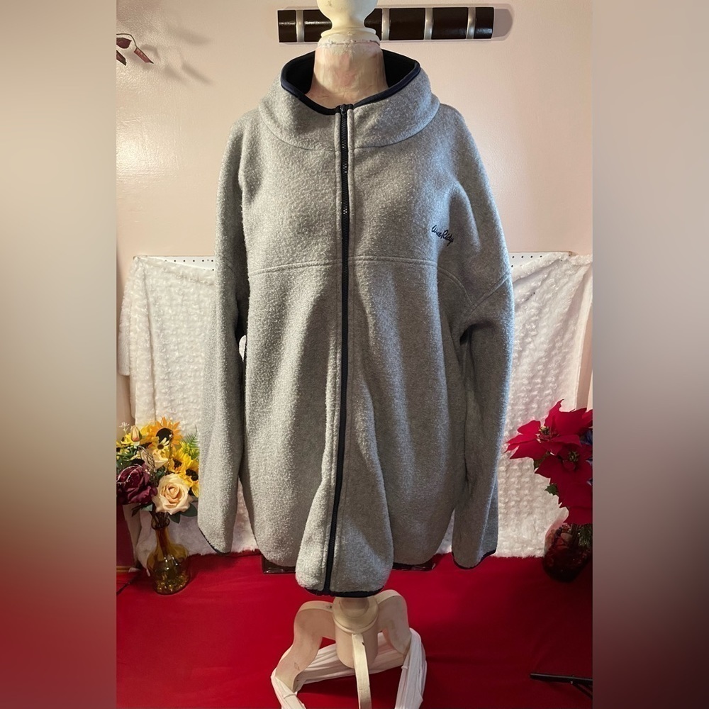 VINTAGE BIG AND TALL XXL ALPINE FLEECE RUGGED WEAR ZIPPER TO COLLAR!🤪